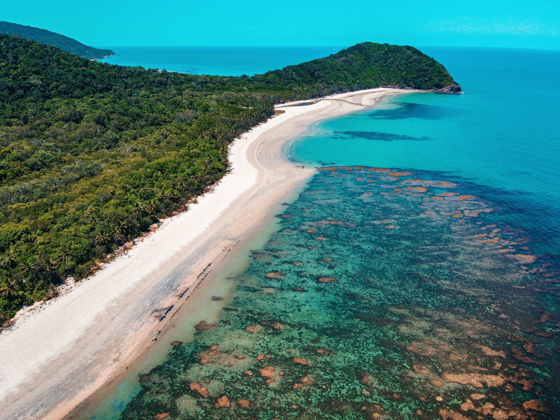 Great Barrier Reef aerial view near Cairns