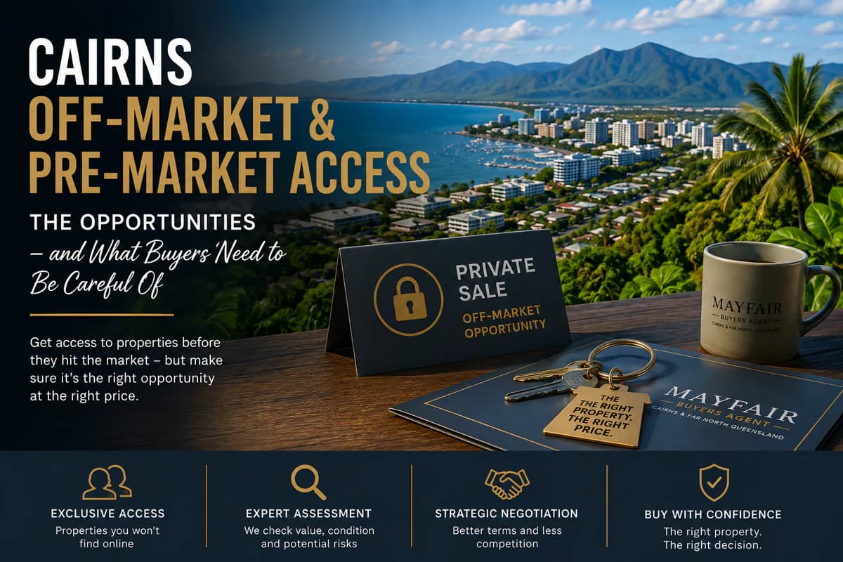 Cairns Off-Market & Pre-Market Property: The Opportunities — and What Buyers Need to Be Careful Of